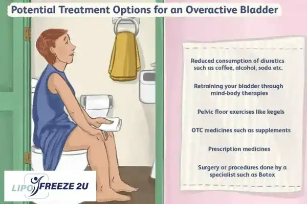 image of woman on toilet because of an overactive bladder Oakham