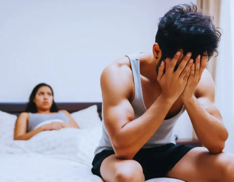 Image of upset man in need of erectile dysfunction treatment Oakham